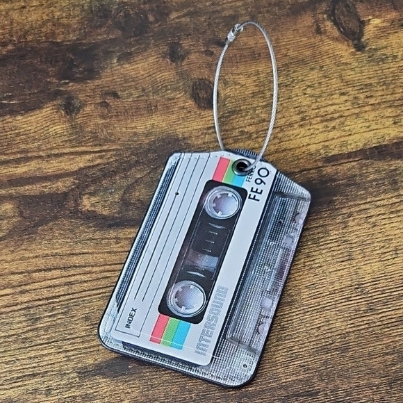 Retro Cassette Tape Luggage Tag - NEW! - Picture 2 of 3